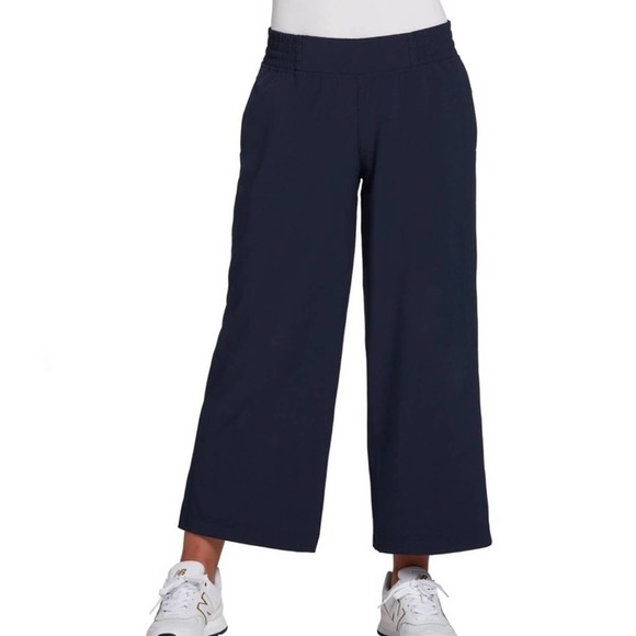 CALIA Women’s Medium Blue Mid Rise Wide Leg Crop Pants - Picture 1 of 8